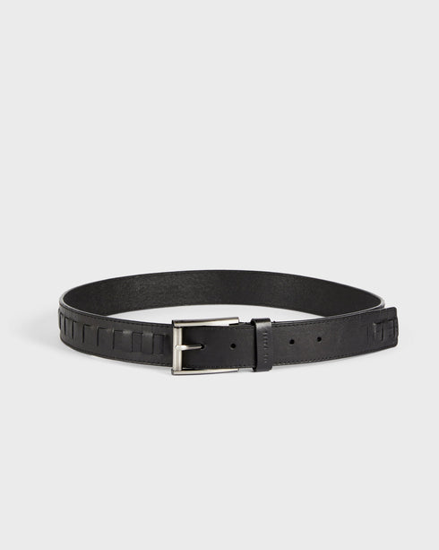 <P>T Woven Leather Belt</P>